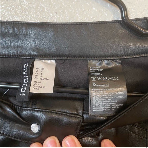 H&M Pants & Jumpsuits Hm Divided Faux Leather Pants Poshmark